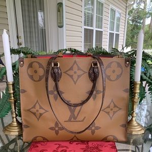 Louis Vuitton Tan and Brown Tote